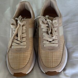 DV BY DOLCE VITA BREELA WOMENS SIZE 9 RAFFIA CUSHIONED SNEAKER